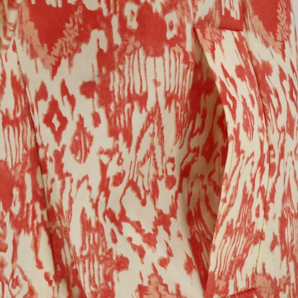 Cache Jacket Womens Small Ivory Orange Stretch Cotton Pockets Snaps Career - Picture 10 of 15